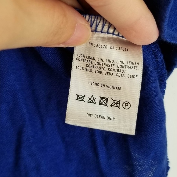 Anthropologie Postmark Linen & Silk 3/4 Sleeve Top - Picture 5 of 5